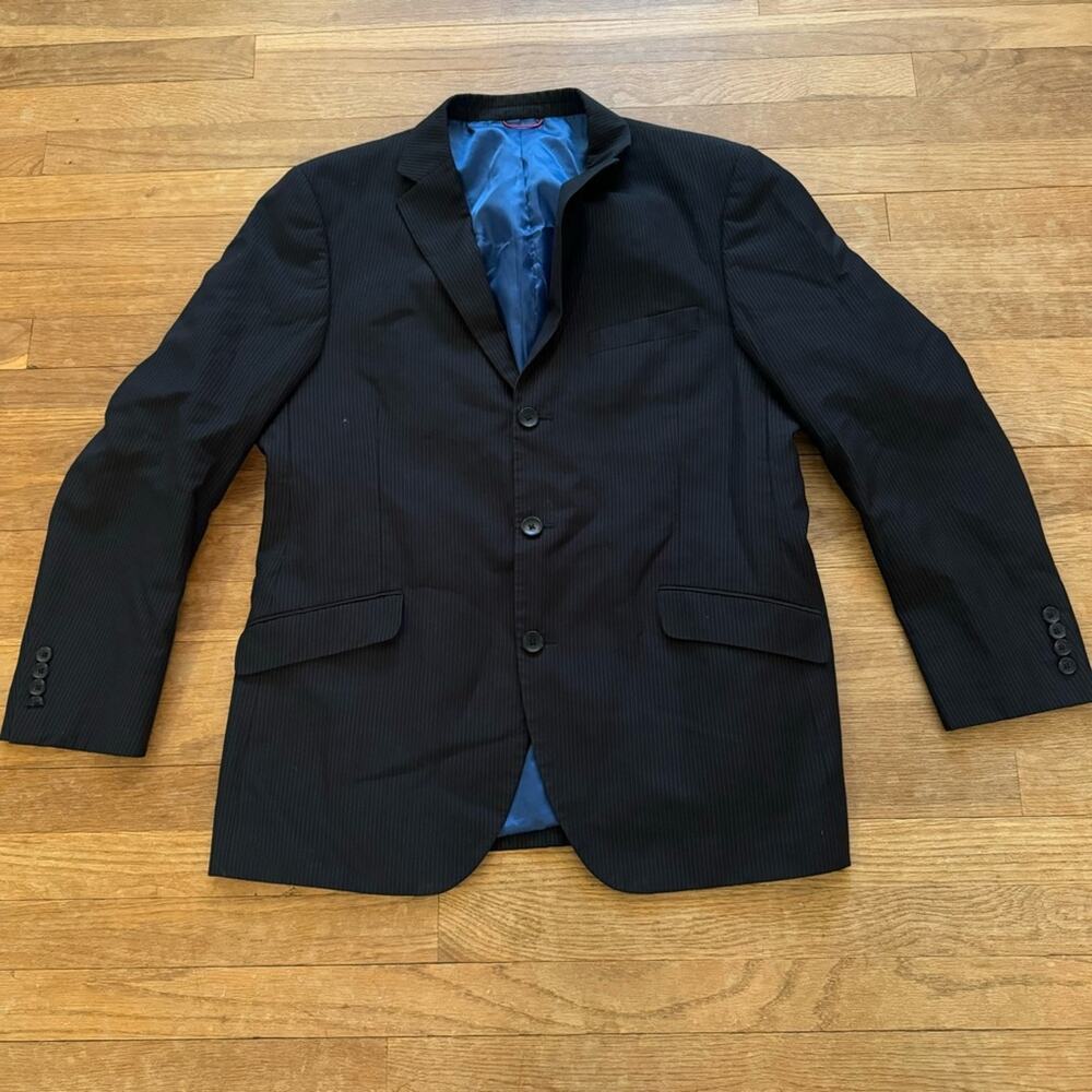 Billy London three button black pinstripe jacket blazer size 42
 b33
